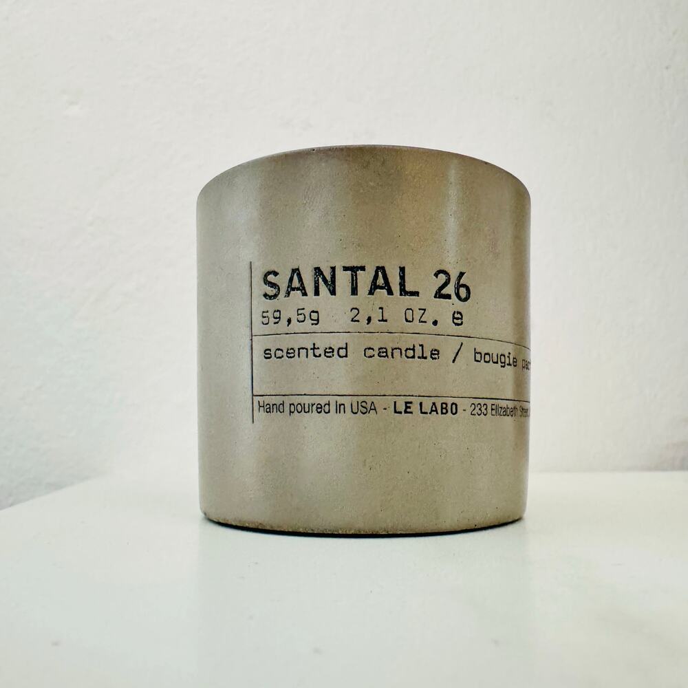 NEW LE LABO Grey Concrete White Wax Santal 26 Scented Candle Mini Votive 2.1 oz